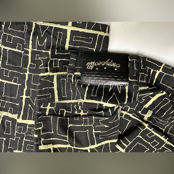 Moschino Jeans Repeated Pattern Slim Fit Pants - Picture 4 of 4